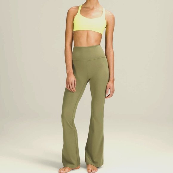 lululemon athletica Pants - NWT Lululemon Groove Pant SHR Flare *Nulu, Sz 6, Bronze Green